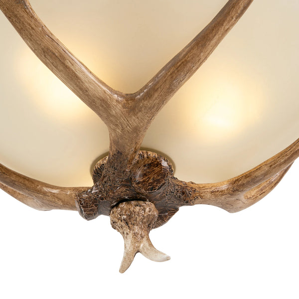 Vintage Antler Chandelier – Rustic Faux Deer Horn Ceiling Pendant Light