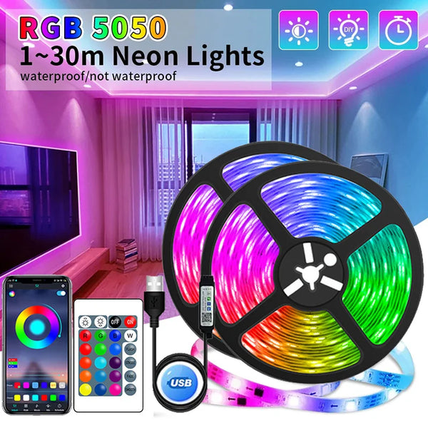 USB RGB LED Strip Lights with APP Control