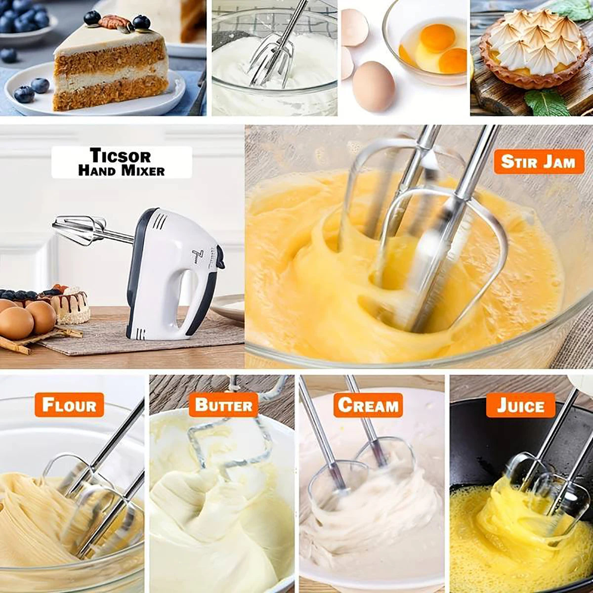 Mini 7-Speed Handheld Electric Egg Beater