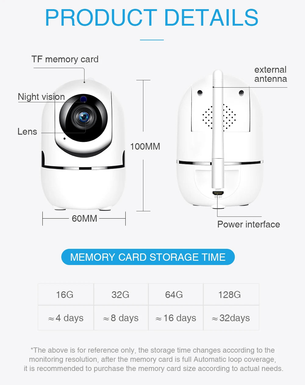 YCC365 Plus 1620P WiFi IP Camera – Smart Auto-Tracking Baby Monitor