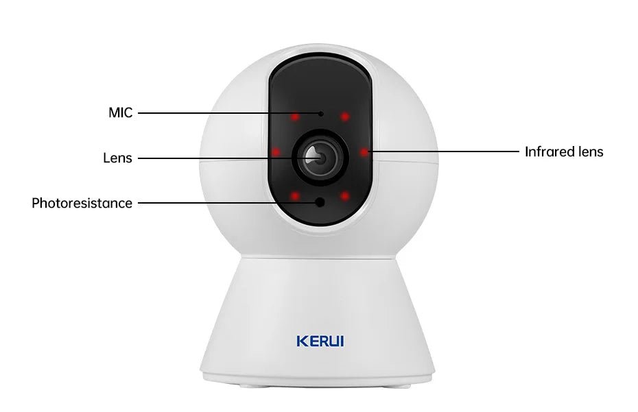 KERUI 4K Mini WiFi Indoor IP Camera – Tuya Smart Auto-Tracking CCTV