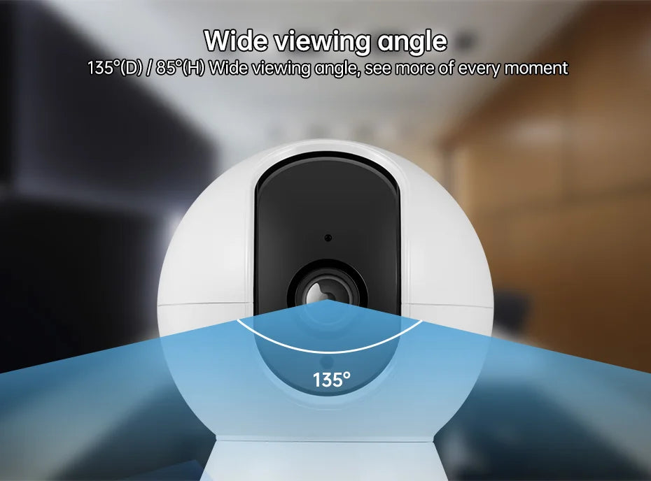 KERUI 4K Mini WiFi Indoor IP Camera – Tuya Smart Auto-Tracking CCTV