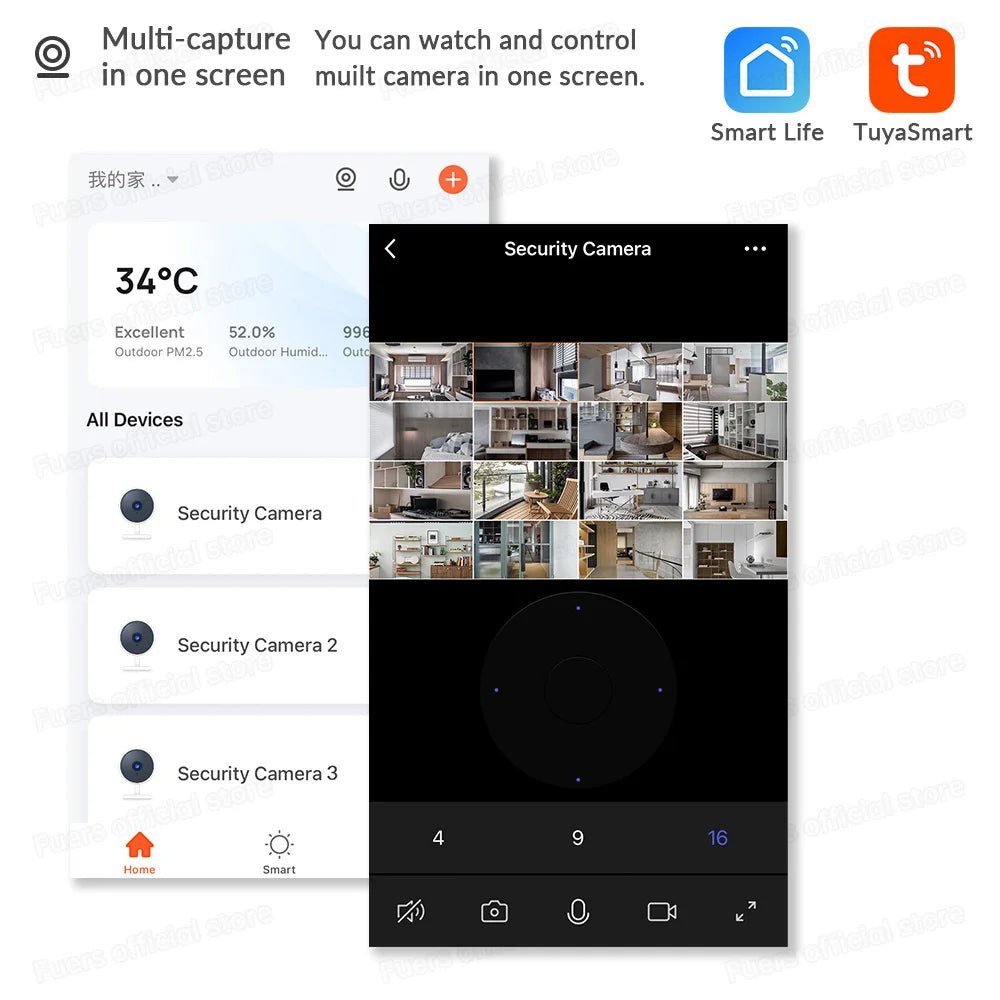 Fuers 5MP Tuya WiFi Indoor IP Camera