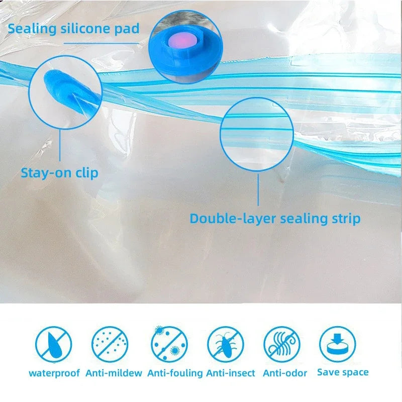 3/5PCS Vacuum Storage Bags for Clothes & Bedding