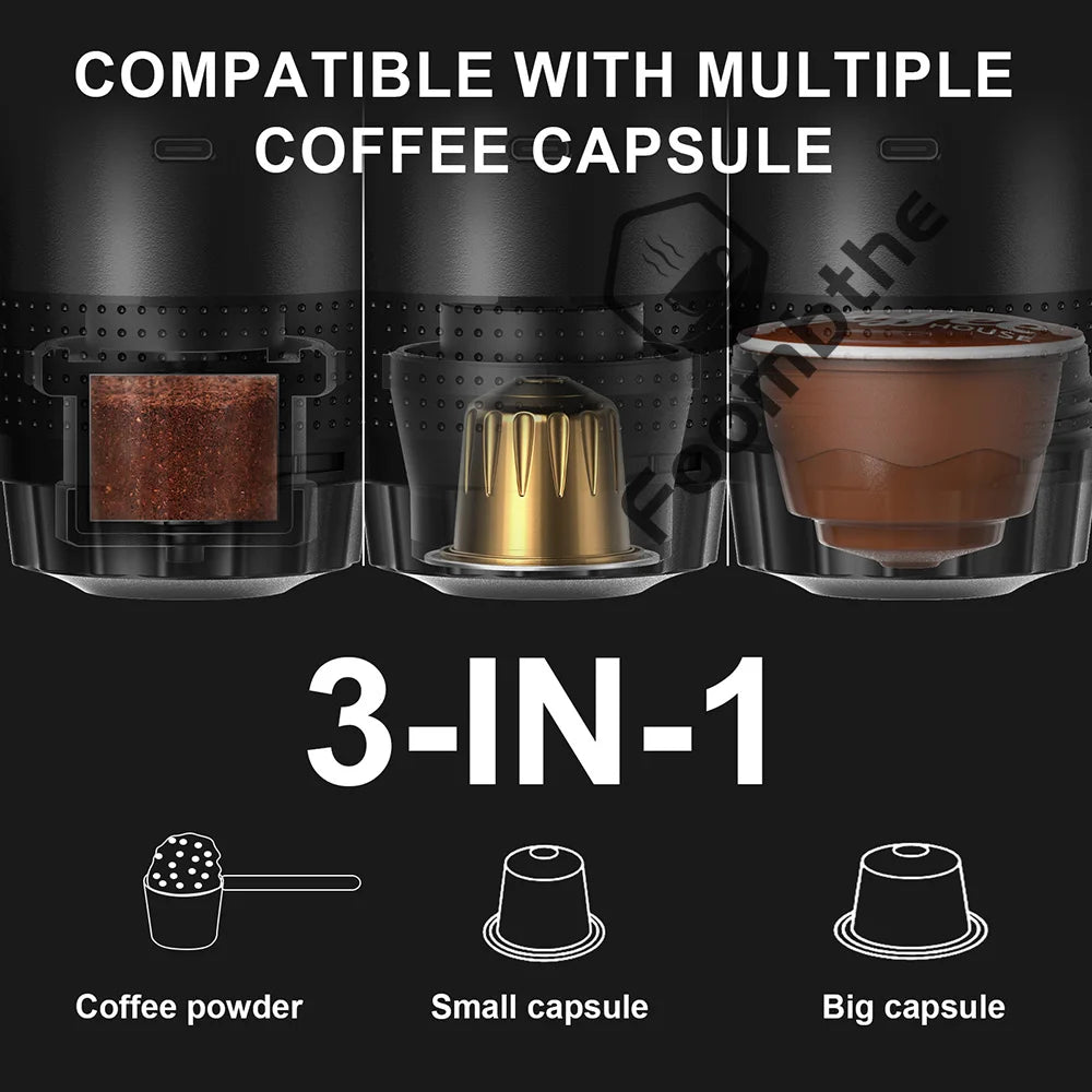 Portable 3-in-1 Electric Espresso Maker