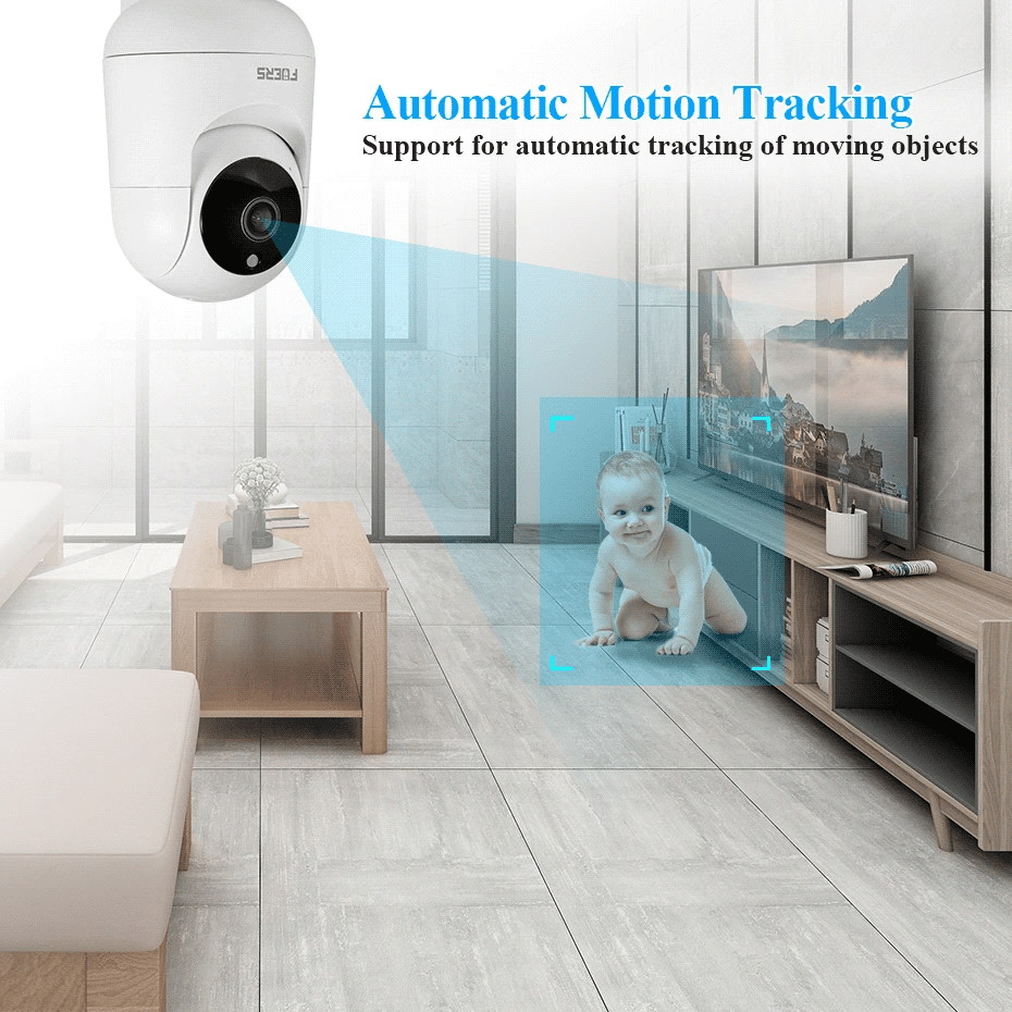 Fuers 8MP 4K Indoor WiFi IP Camera – Tuya Smart Auto-Tracking Baby Monitor