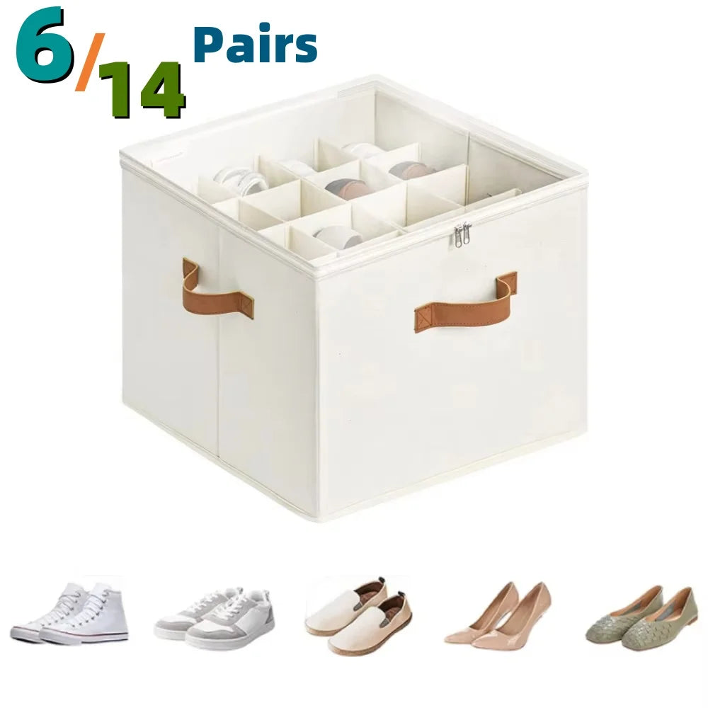 Foldable Shoe Storage Box – Sneaker Organizer & Shoe Rack Cabinet