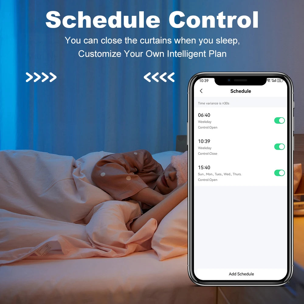 Tuya Smart 155MM Electric Curtain Motor – ZigBee/WiFi & Voice Control