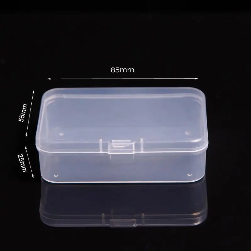 Mini Rectangular Plastic Storage Box – Translucent Jewelry Case