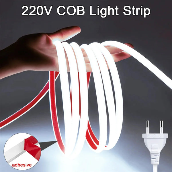 220V COB Waterproof LED Strip Lights