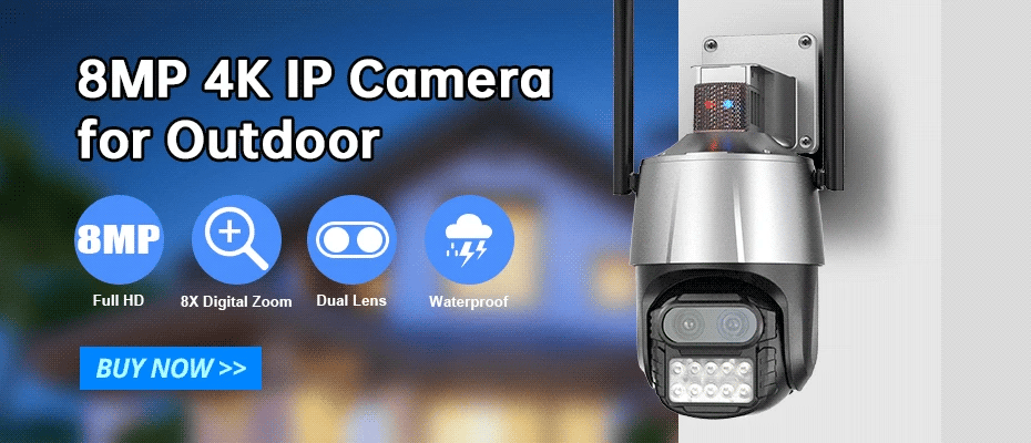 KERUI 4K Mini WiFi Indoor IP Camera – Tuya Smart Auto-Tracking CCTV