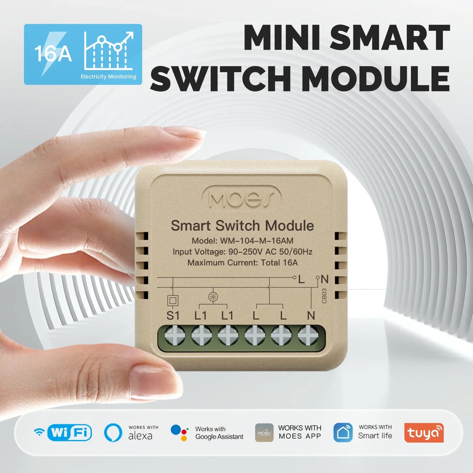 MOES Mini WiFi/Zigbee Smart Switch Module