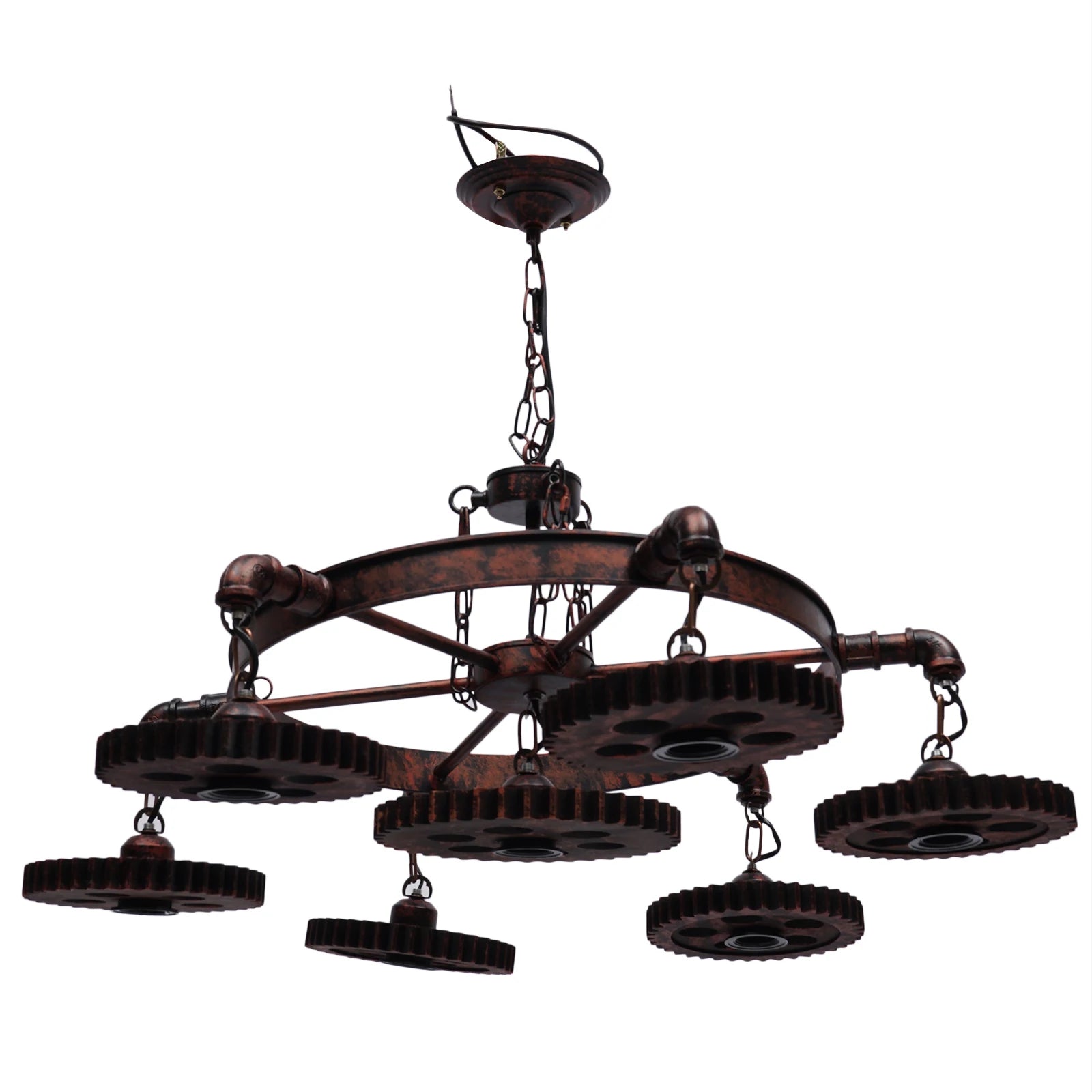 Retro Industrial Gear Chandelier Light