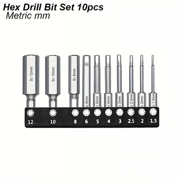 Magnetic Hex Head Allen Wrench Bit Set – Metric & SAE