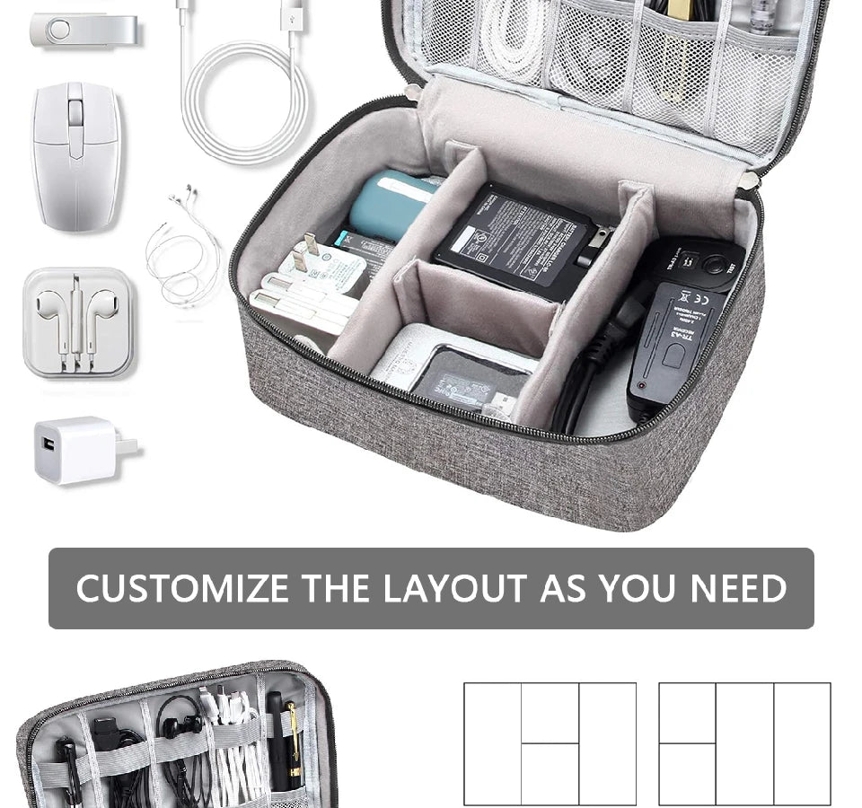 Waterproof Portable Cable Storage Organizer Bag