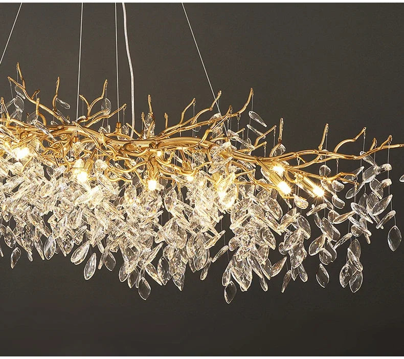 Luxury Gold Crystal LED Chandelier