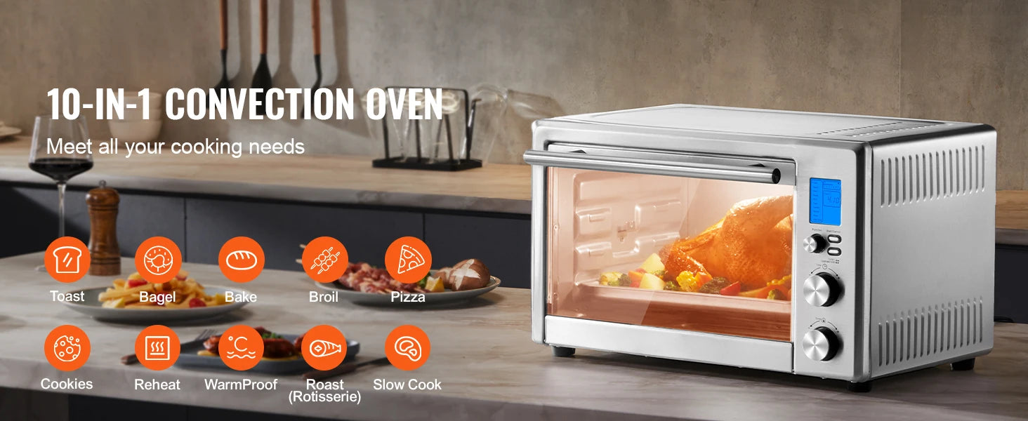 SucceBuy 10-in-1 Countertop Convection Oven 28L