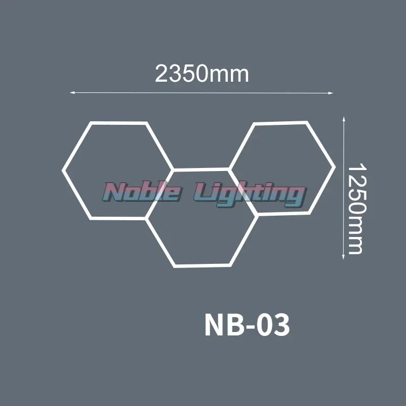 Hexagon LED Garage Light for Workshop & Barber