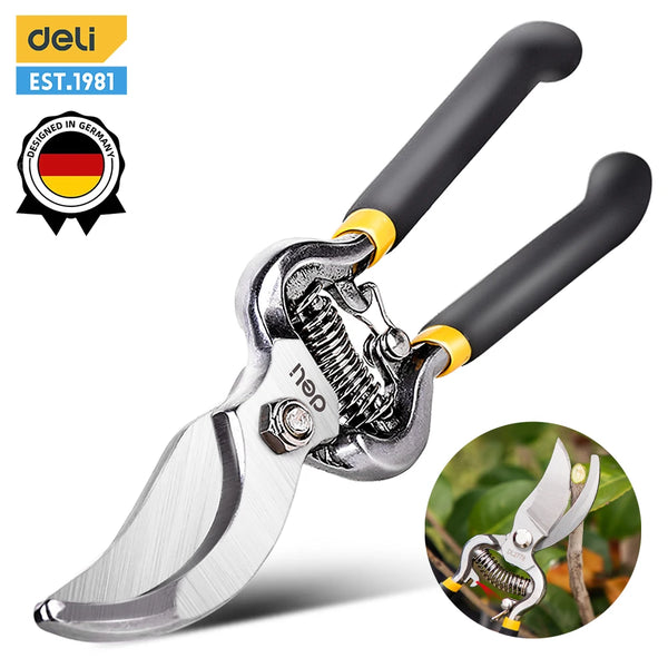 DELI 8" Garden Pruning Shears with SK5 Blade
