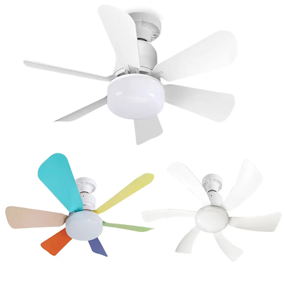 Small Ceiling Fan with Light & Remote