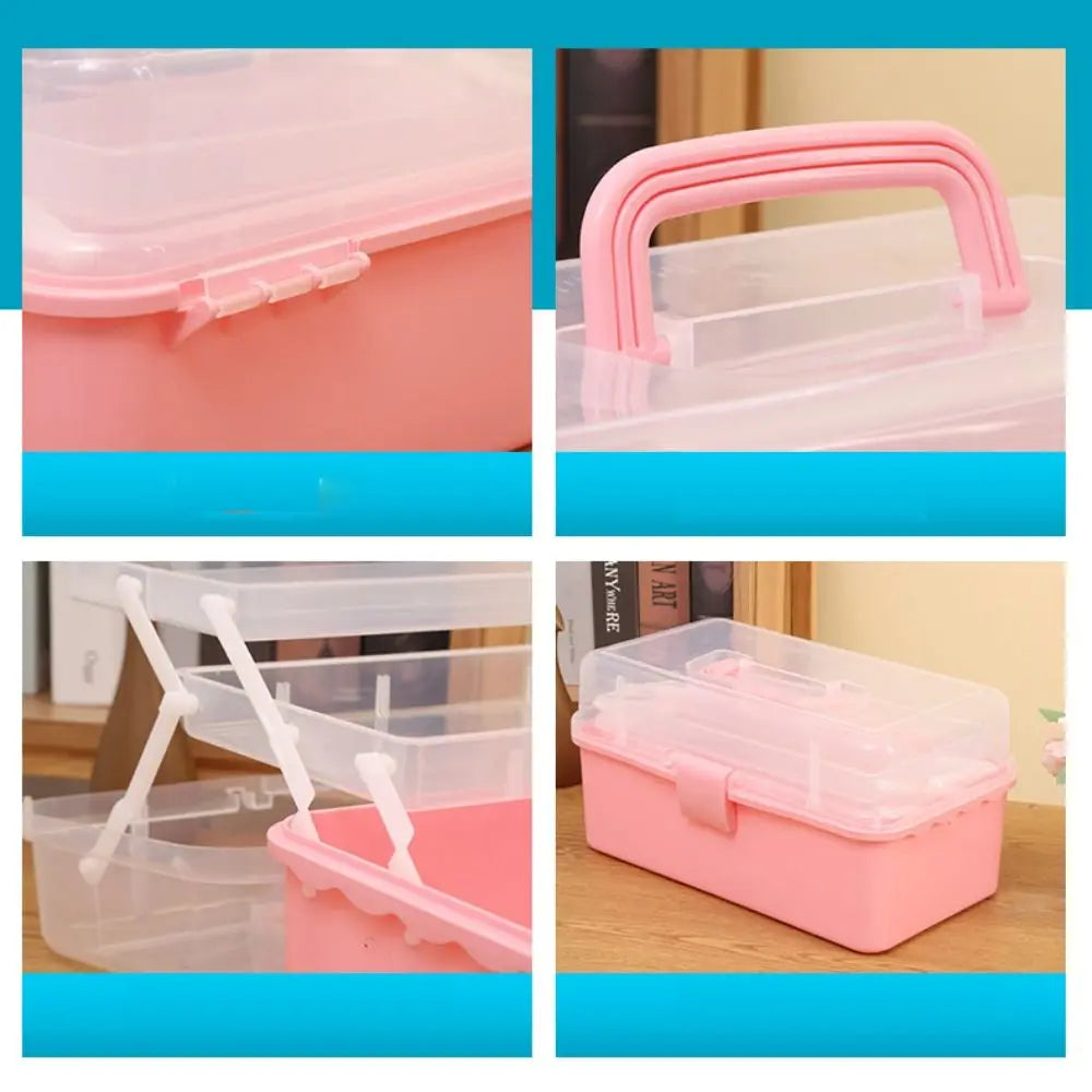 2/3-Layer Foldable Plastic Makeup & Jewelry Organizer