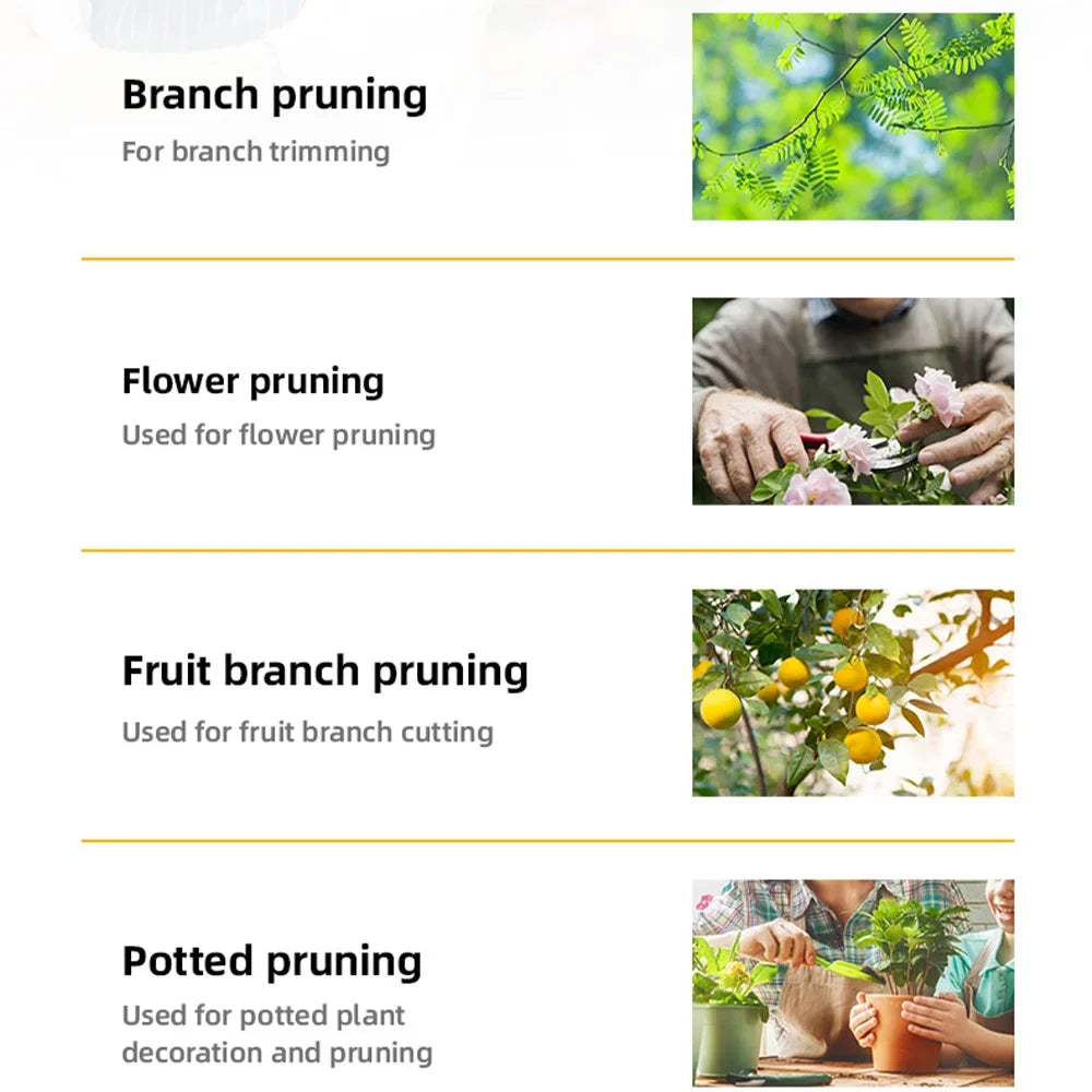 DELI 8" Garden Pruning Shears with SK5 Blade