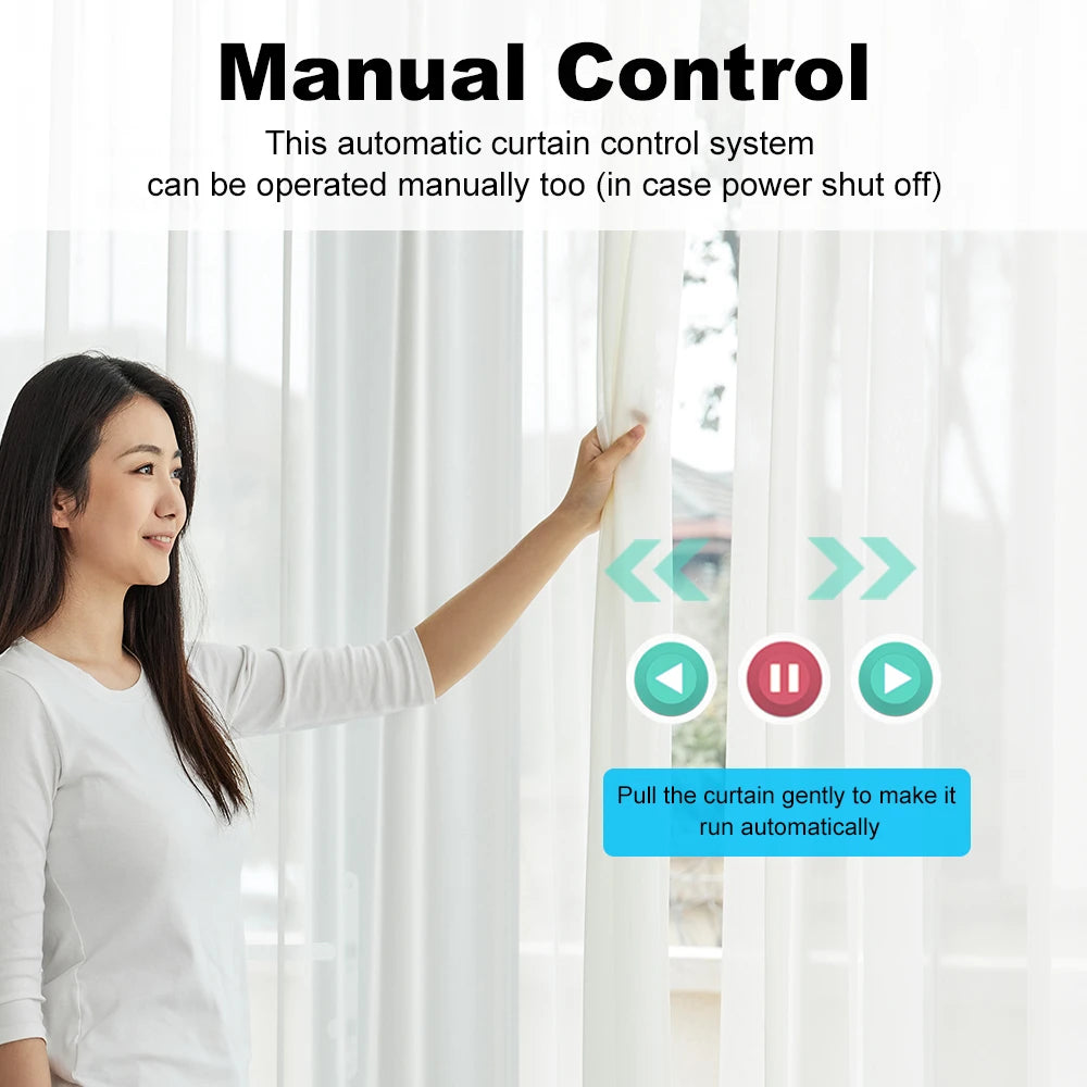 Tuya Smart 155MM Electric Curtain Motor – ZigBee/WiFi & Voice Control