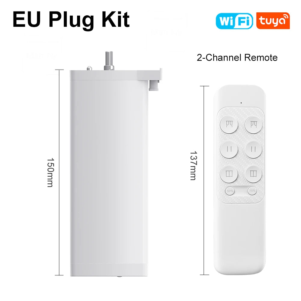 Tuya Smart 155MM Electric Curtain Motor – ZigBee/WiFi & Voice Control