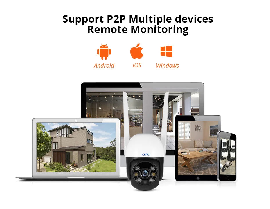 KERUI 10MP 5K Dual-Lens PTZ WiFi Security Camera