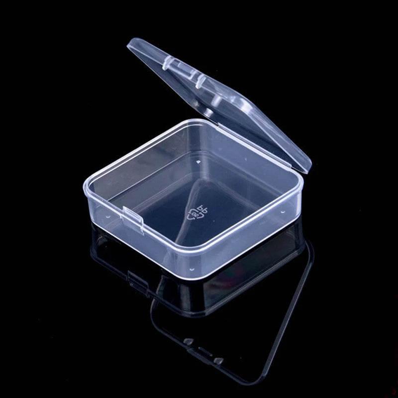 Mini Rectangular Plastic Storage Box – Translucent Jewelry Case