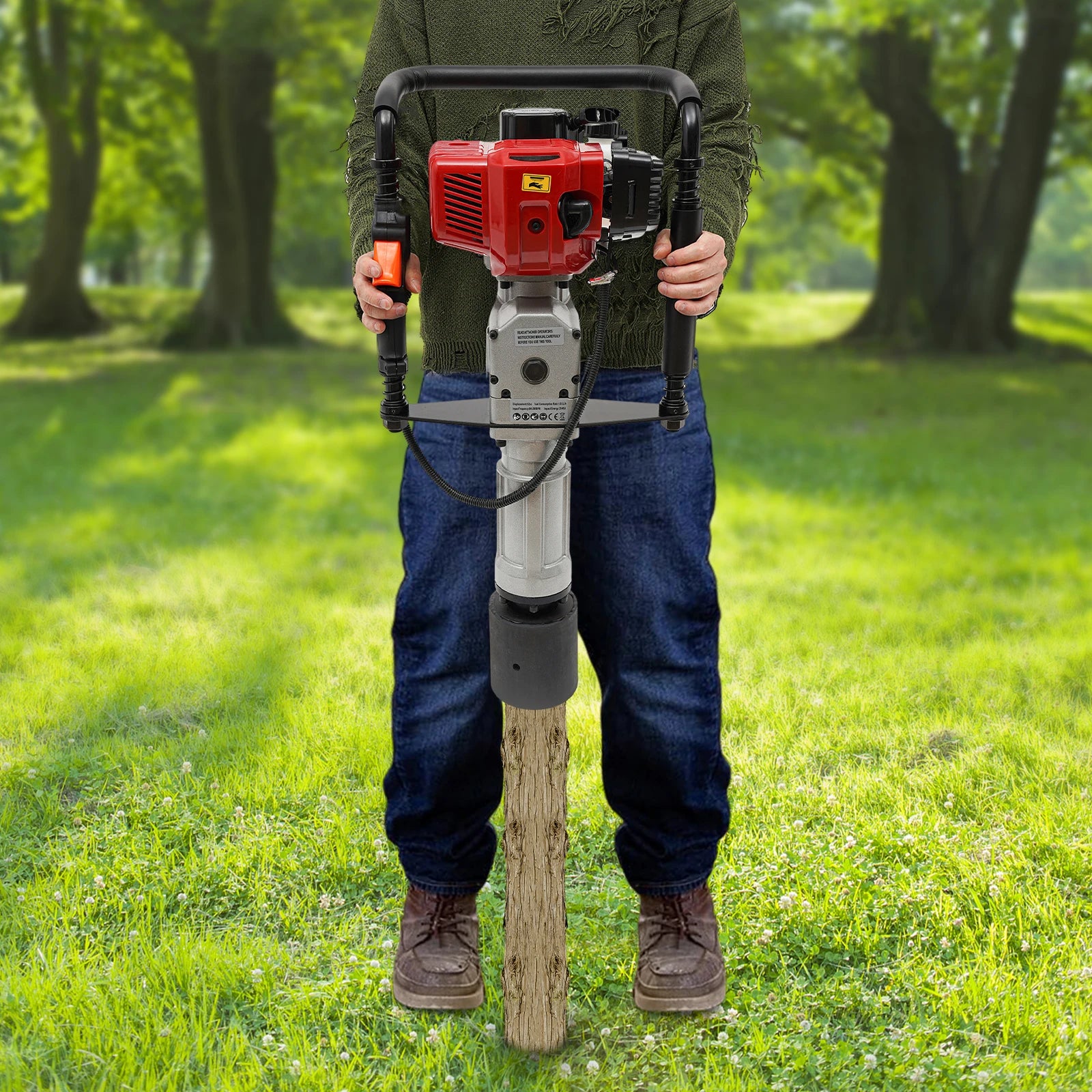 52CC Gas Post Driver Kit – 2-Stroke 1900W, 6500RPM