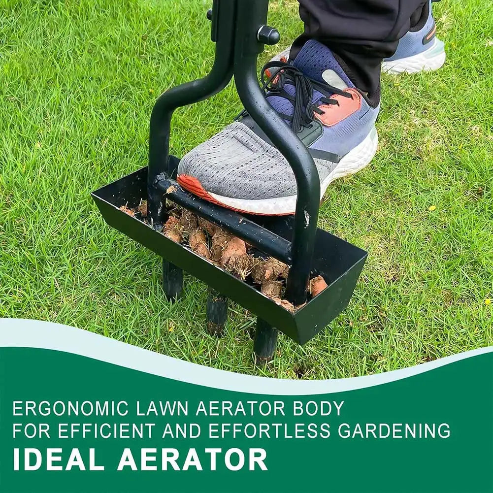 Manual Lawn Aerator Coring Tool with Cleaner