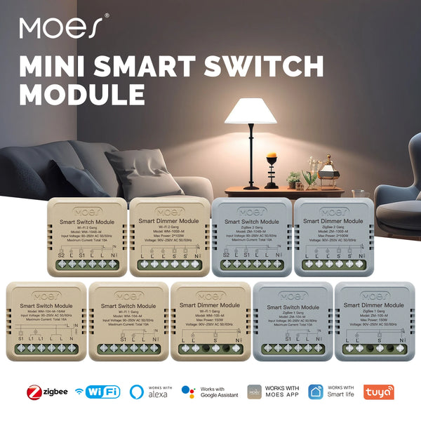 MOES Mini WiFi/Zigbee Smart Switch Module