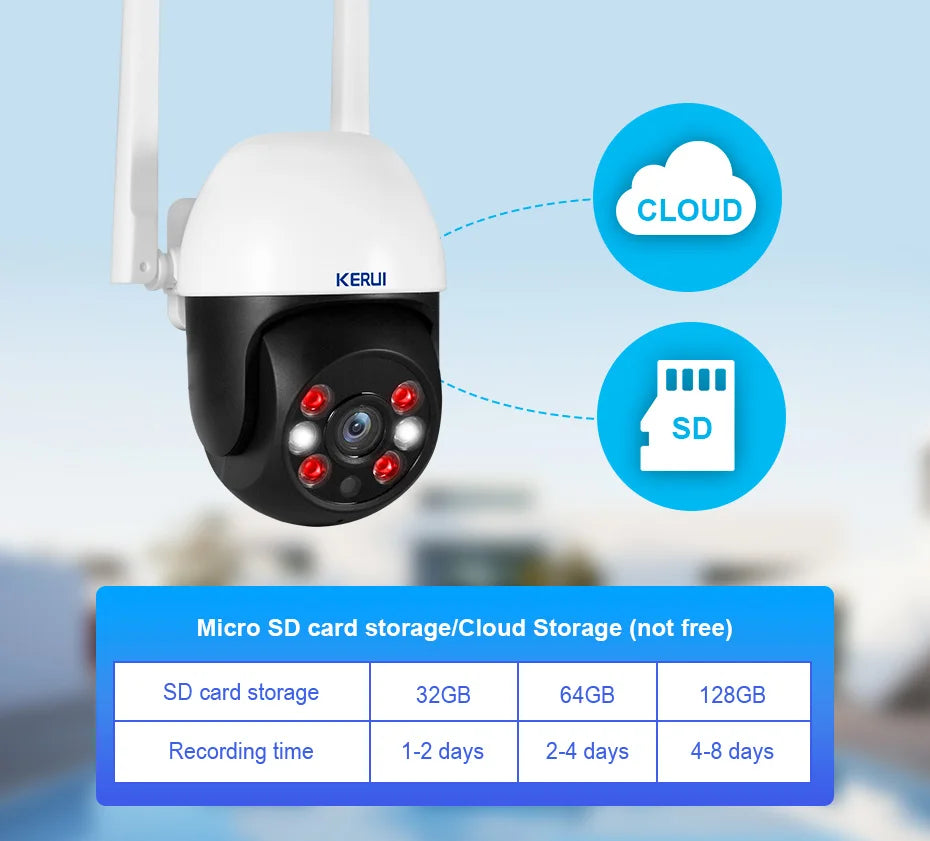 KERUI 10MP 5K Dual-Lens PTZ WiFi Security Camera