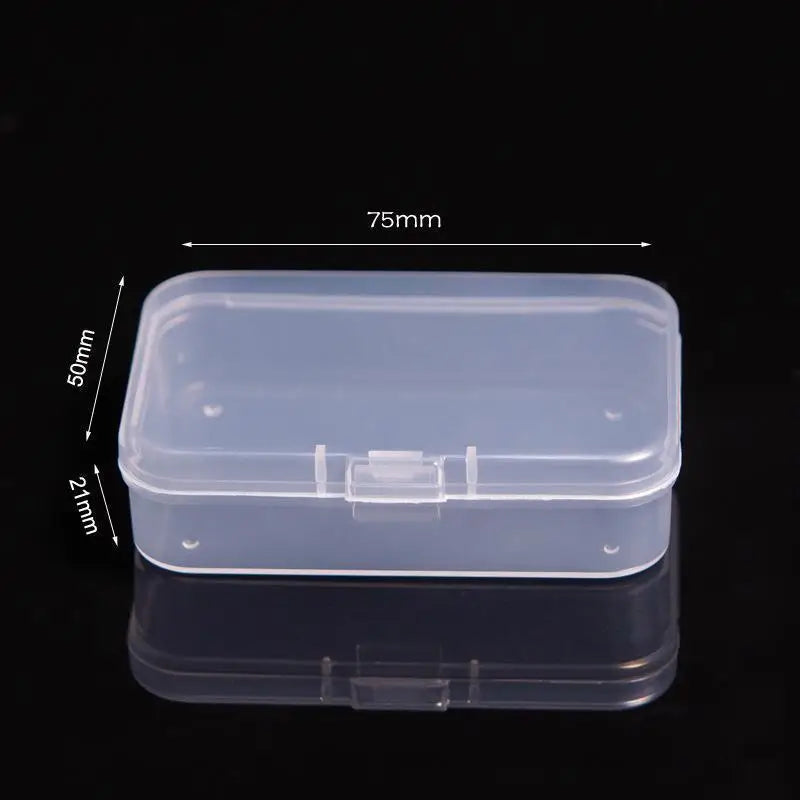 Mini Rectangular Plastic Storage Box – Translucent Jewelry Case