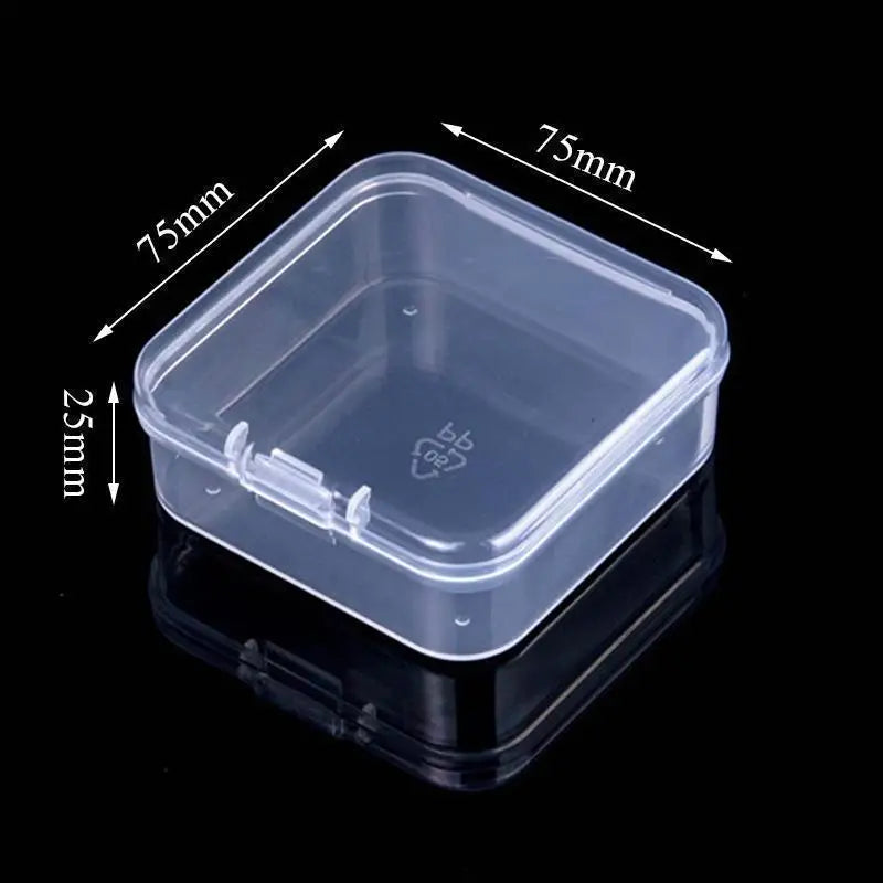 Mini Rectangular Plastic Storage Box – Translucent Jewelry Case