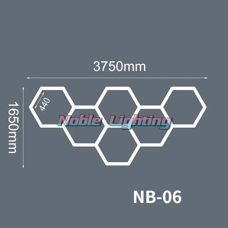 Hexagon LED Garage Light for Workshop & Barber