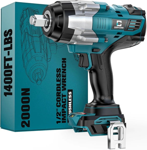 1/2" Cordless Impact Wrench – 1400 Ft-Lbs for Makita Battery