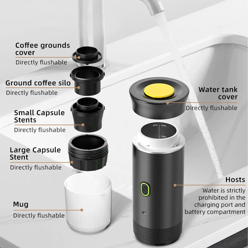 Portable 3-in-1 Electric Espresso Maker