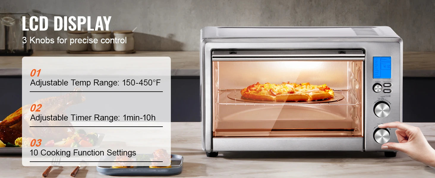 SucceBuy 10-in-1 Countertop Convection Oven 28L