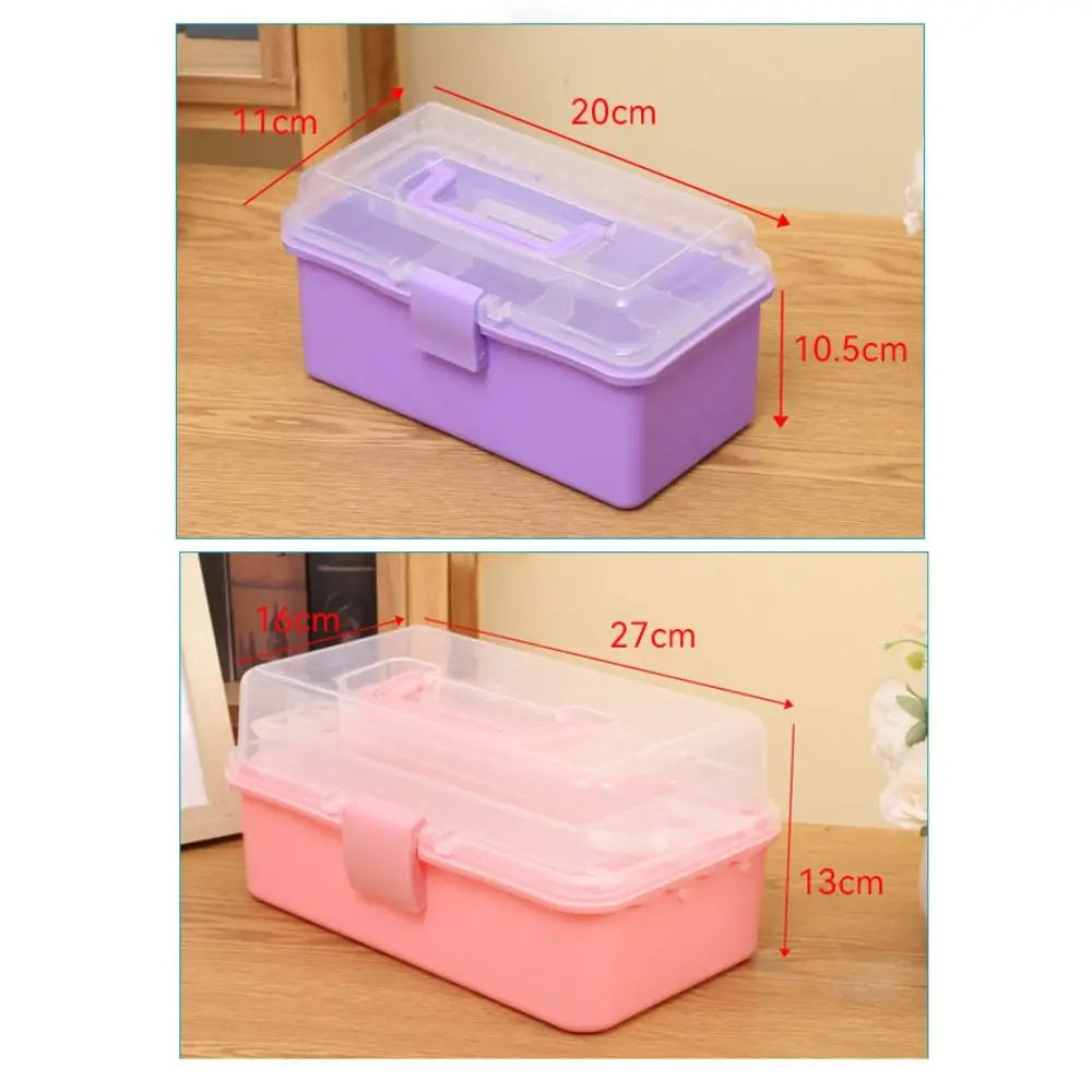 2/3-Layer Foldable Plastic Makeup & Jewelry Organizer