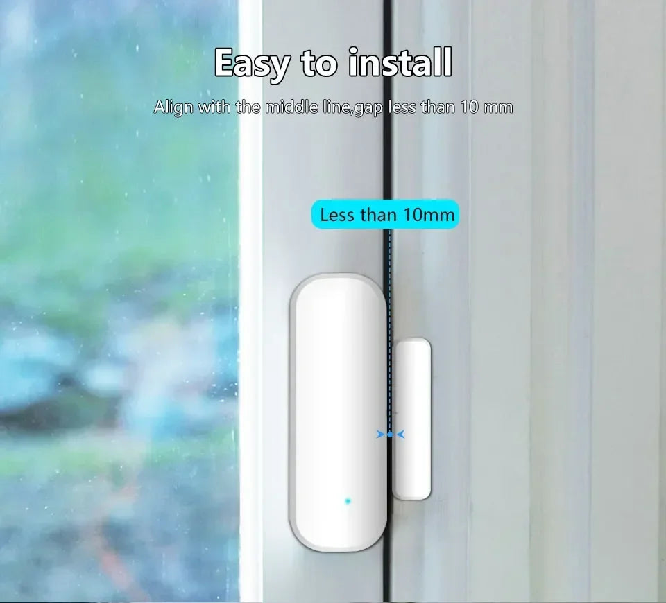 Tuya WiFi/ZigBee Smart Door & Window Sensor – Open/Close Detector
