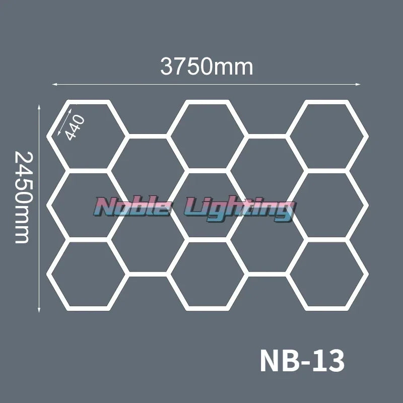Hexagon LED Garage Light for Workshop & Barber