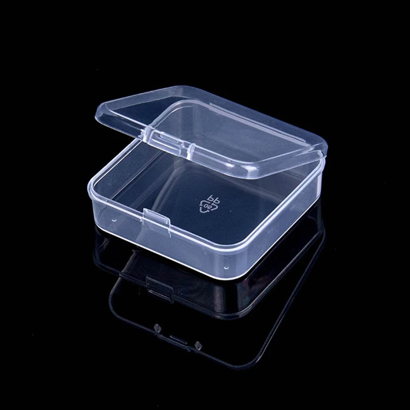 Mini Rectangular Plastic Storage Box – Translucent Jewelry Case
