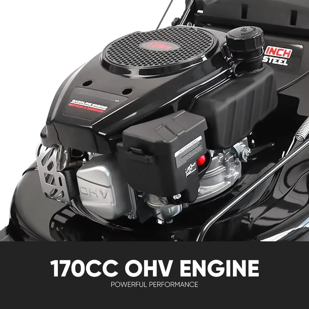 22" Self-Propelled Gas Lawn Mower, 170cc Engine