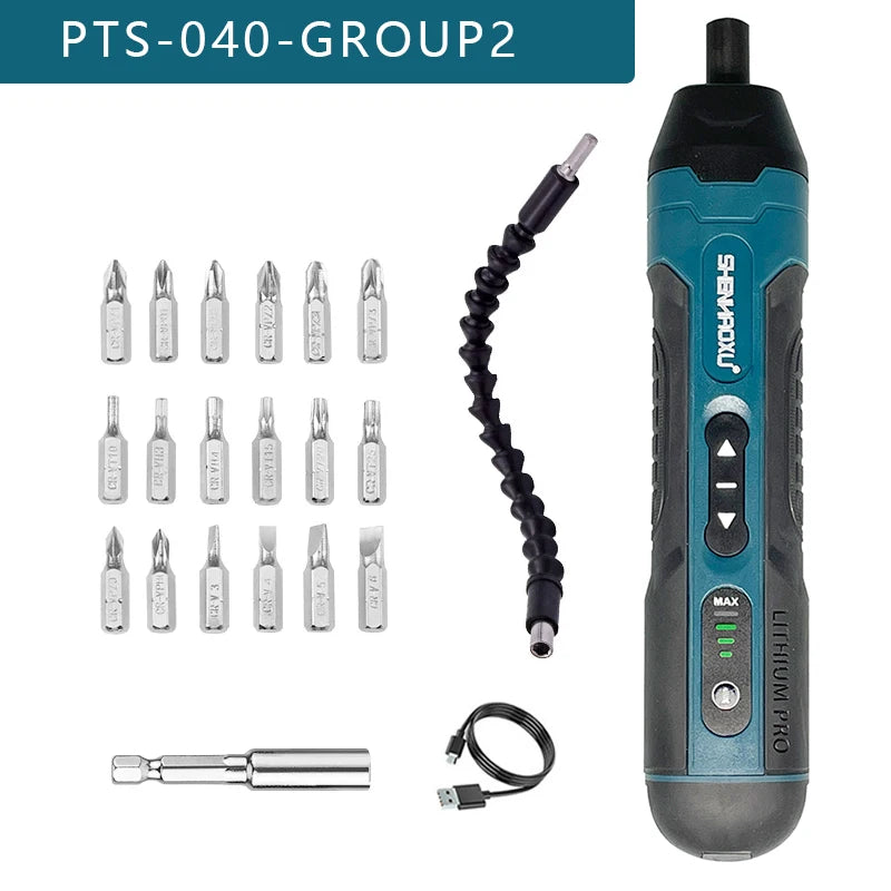 3.6V Cordless Electric Screwdriver Set – Rechargeable Mini Drill