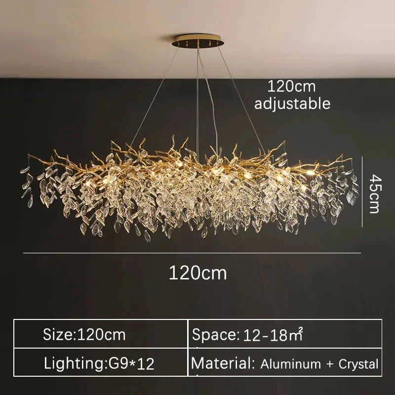 Luxury Gold Crystal LED Chandelier