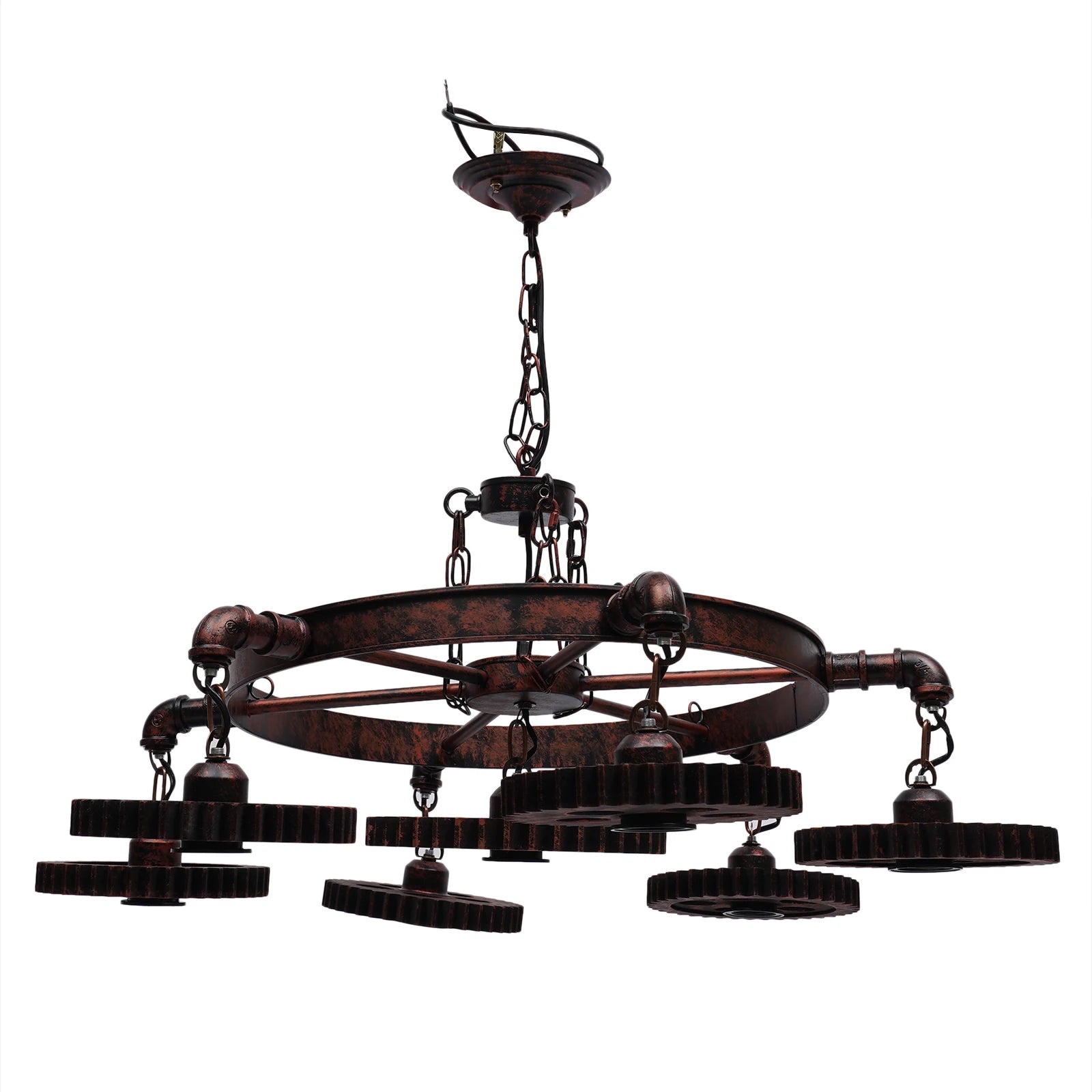 Retro Industrial Gear Chandelier Light