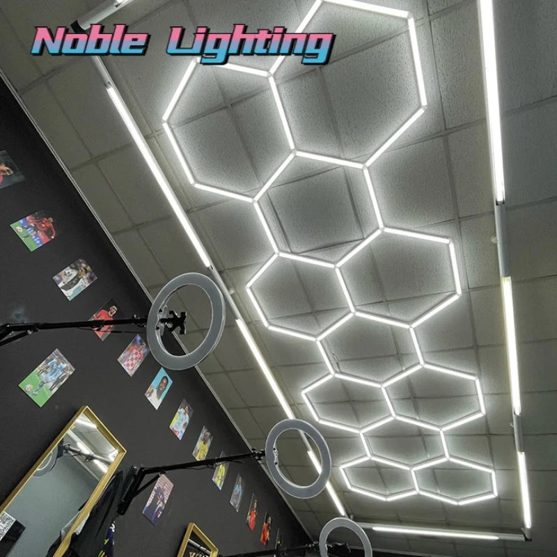 Hexagon LED Garage Light for Workshop & Barber