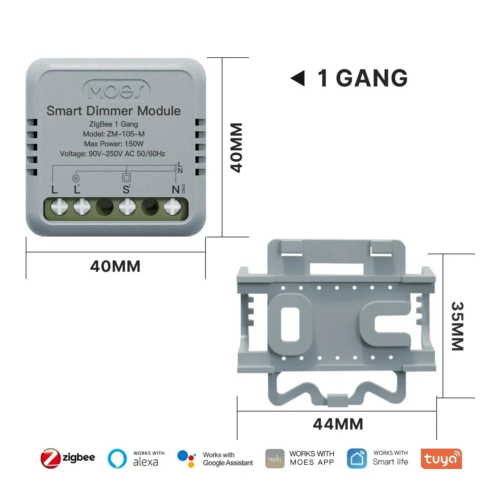 MOES Mini WiFi/Zigbee Smart Switch Module